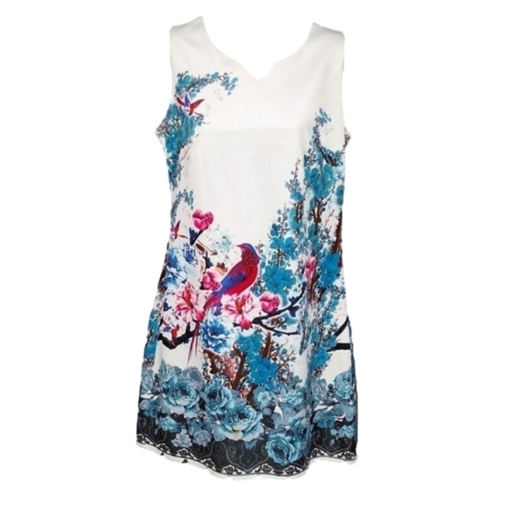 Smashed Lemon Dress Sleeveless Sheath Midi Floral